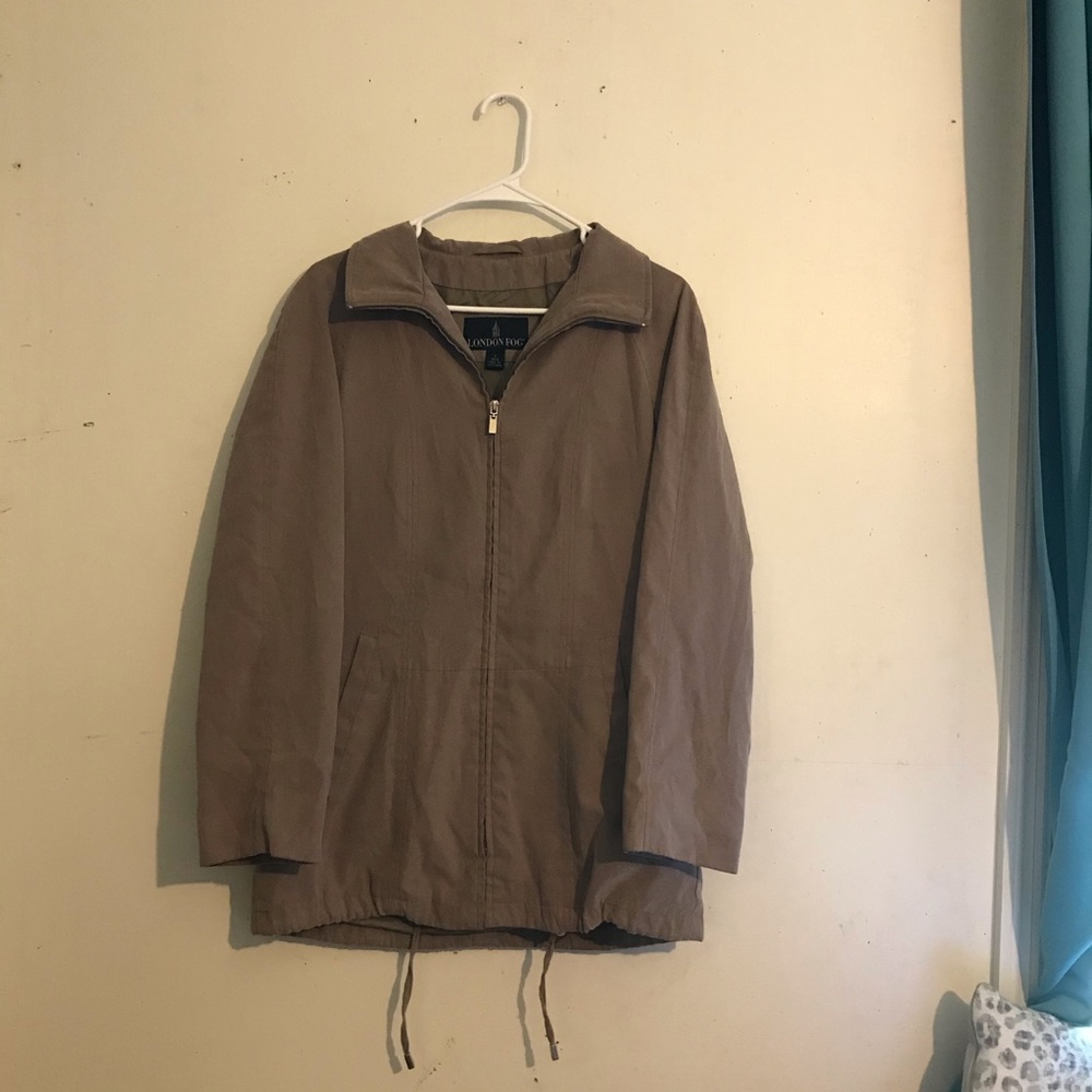 London Fog size small “windbreaker” beige jacket